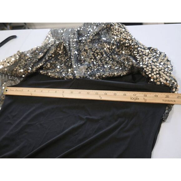 NY COLLECTION Women's Petite Sequin-Front Poncho Top Size PL - Picture 4 of 7